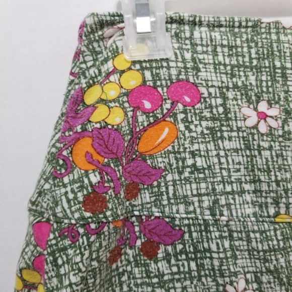 Free People skirt Small daisy floral cherry grape leaf print mini stretch summer - Picture 8 of 14